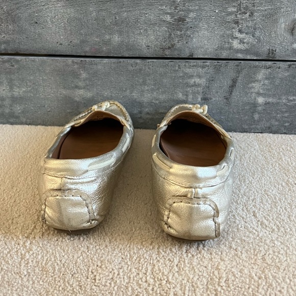 Franco Sarto Melania Leather Gold Slip On Flat - Picture 5 of 5